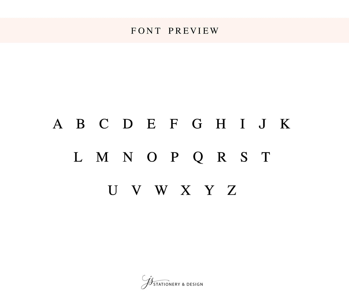 a font preview that displays the alphabet in a sans-serif font, with each letter in a larger size than the others.