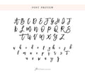 The image is a font preview featuring a variety of cursive and block fonts. The fonts are displayed in different styles, including block letters and a more flowing script. The image does not contain any text or additional elements, and it is a simple representation of the different font styles.