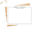 a blank card with the name 