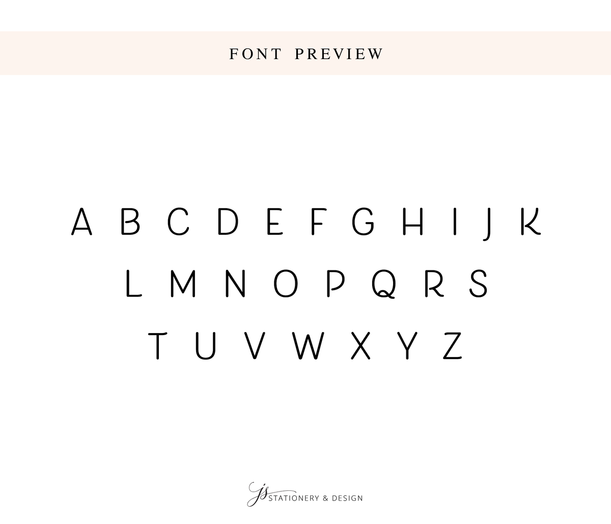 a font preview with the alphabet displayed in a sans-serif font.