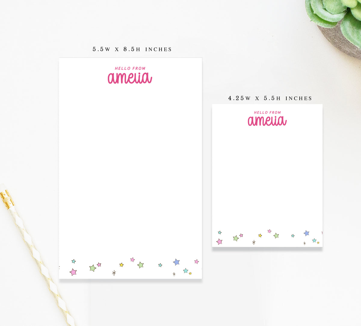Personalized Notepad for Girls