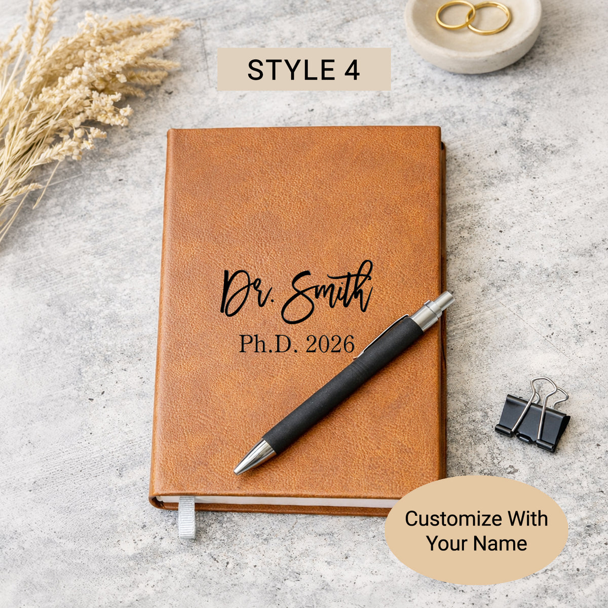 Personalized Doctor Journal, Phd Graduation Gift for Doctor, Custom Stationery Gift, Doctorate Graduation Gift for PHD Doctoral Student