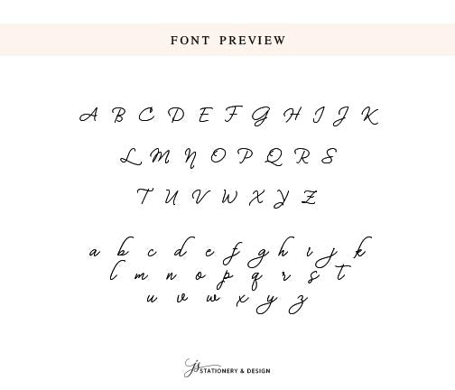 a font preview featuring a variety of cursive font styles, including the alphabet, numbers, and other decorative elements.