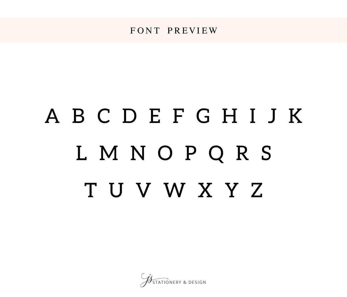 a font preview of a sans-serif font with the letters A to Z.