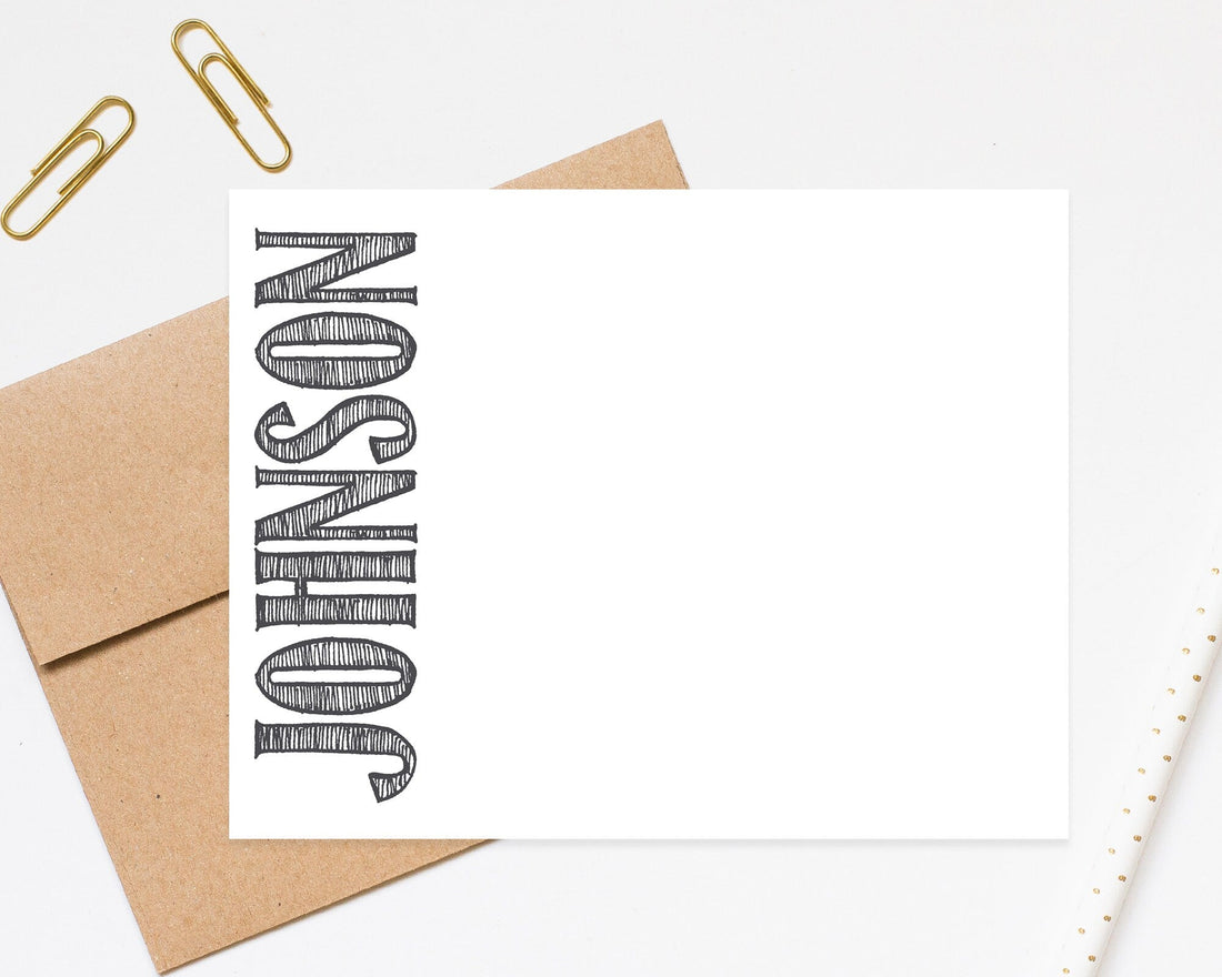 Personalized Stationary for Kids, Stationery for Boys Birthday Gift with Envelopes, Kids Stationary with Bold Font Personalized Gift for Him