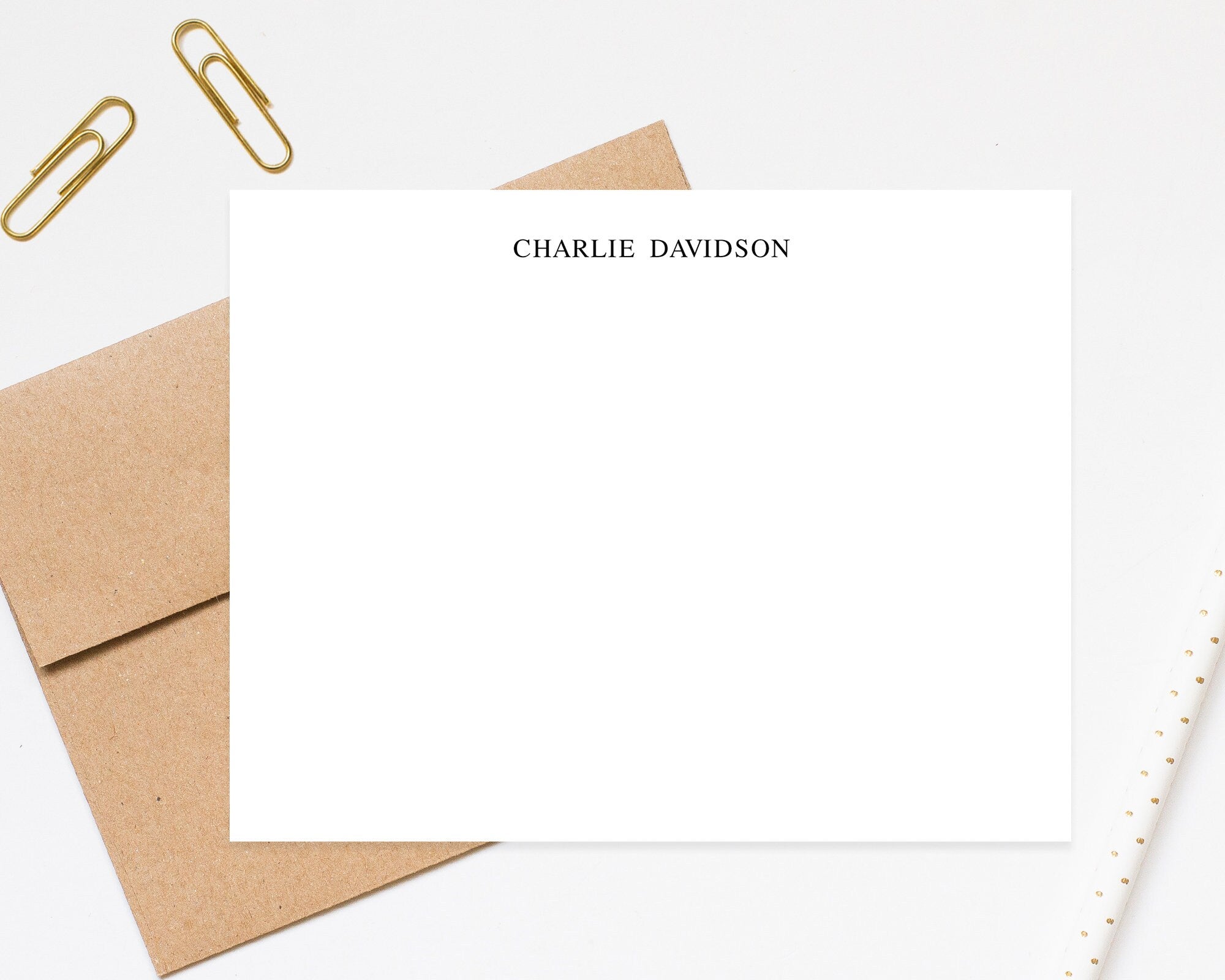 Correspondence cards, Business note cards, Simple Stationery for Men, Personalize Stationary with envelopes, Notecards personalized