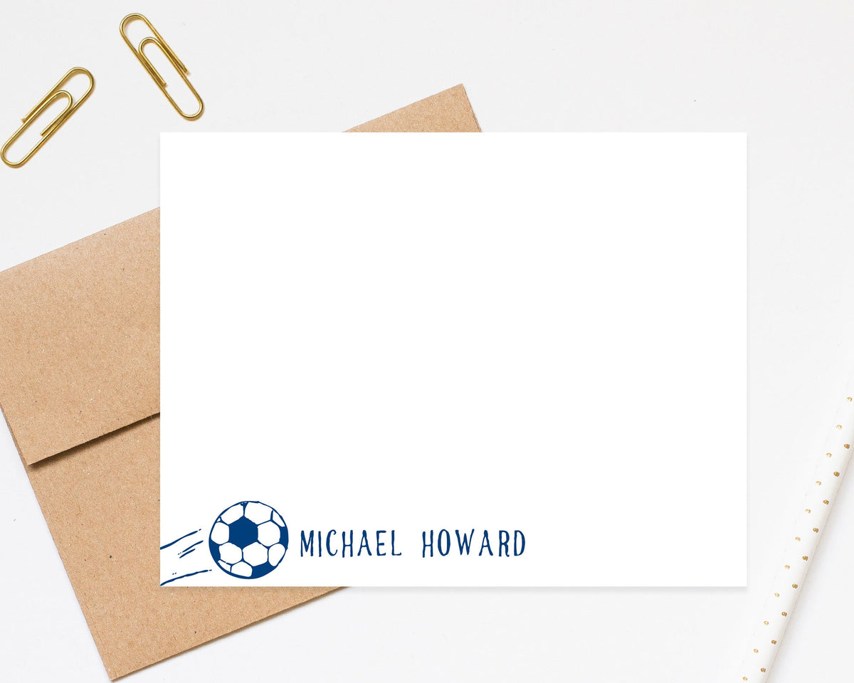 Personalized Soccer Stationery for Kids, Camp Stationary, Boys Soccer Mom, Printable Stationery, Thank You Cards for Coach, Girl Soccer Note