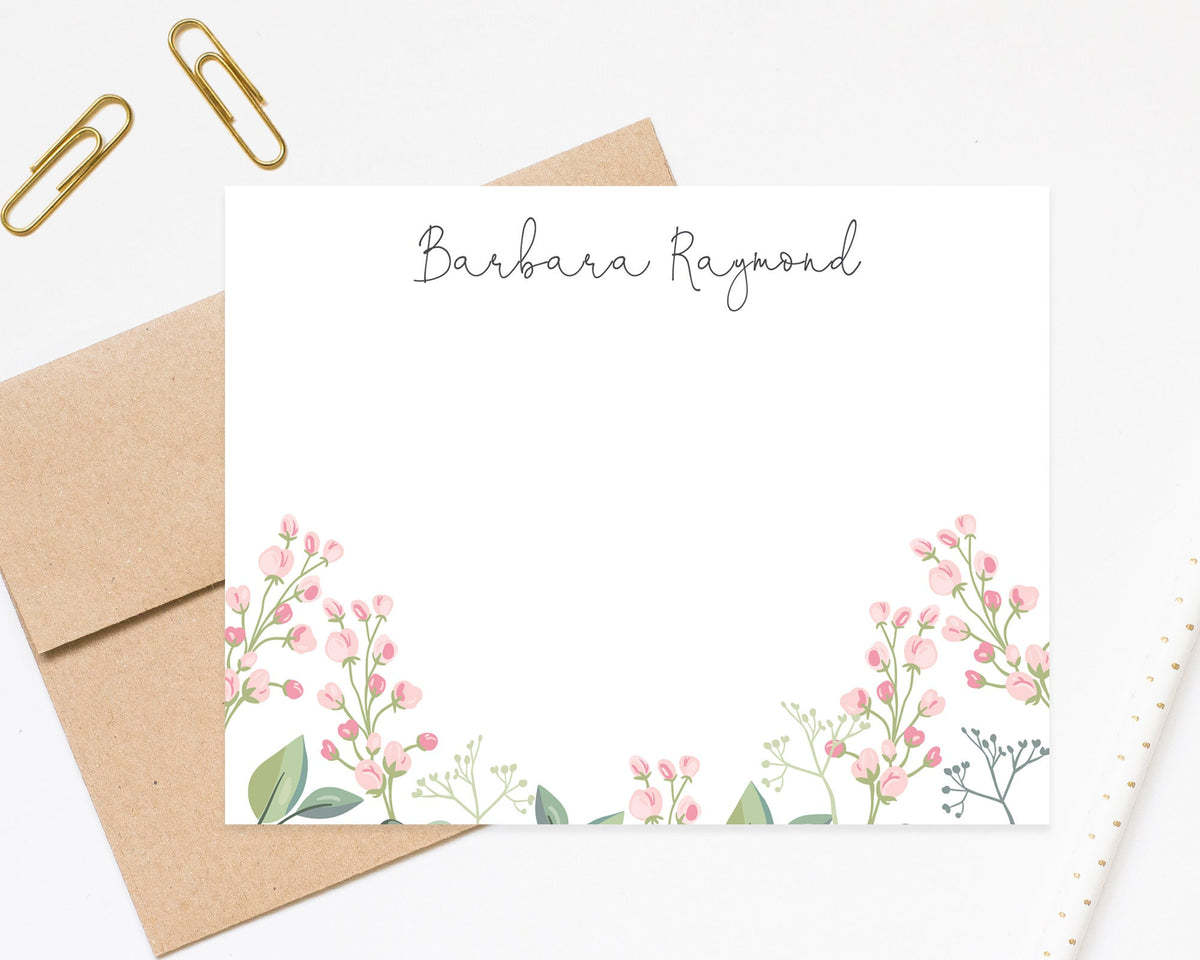 Mothers Day Personalized Notecard, Floral Stationary for Mom, Mama Stationery, Mum Notecards, Flower Card Gift Set, Note Card for Mom
