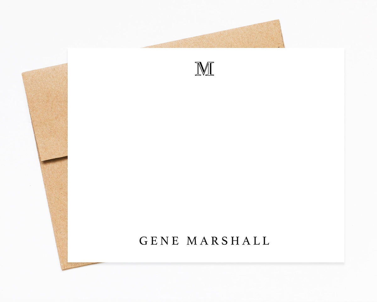Monogrammed Stationery Personalized Stationary for Men for Women, Personalized Modern Stationery, Note Cards Thank you Card Gift Note Set