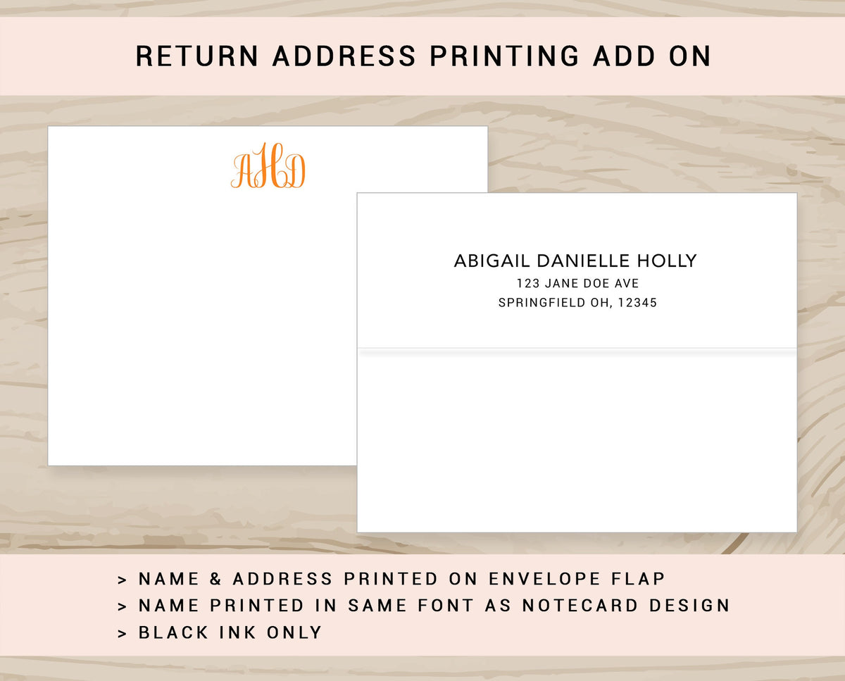 Monogram Initials Personalized Stationery Card Set with Envelopes, Monogram Stationary, Personalized Stationary, Flat Note Card Personalized