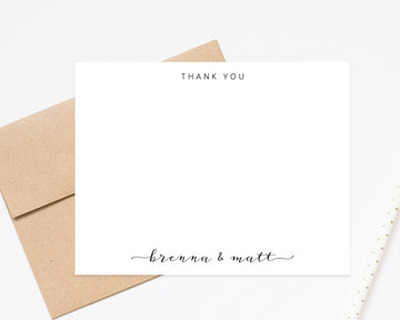 Stationery for couple thank you cards, Wedding Thank You Notes, Personalized wedding thank you, Bride and groom printable stationary