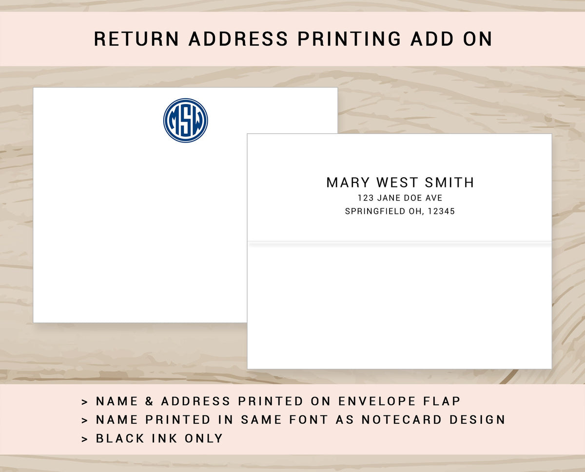 Personalized Preppy Monogram Gift Set, Personalized Monogram Stationery, Monogram Stationery for Family, Monogram Stationary Note Card