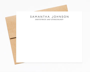 Personalized Modern Stationery Note Cards, Business Stationary Flat Cards with Envelopes, Personalized Custom Stationary Set For Work