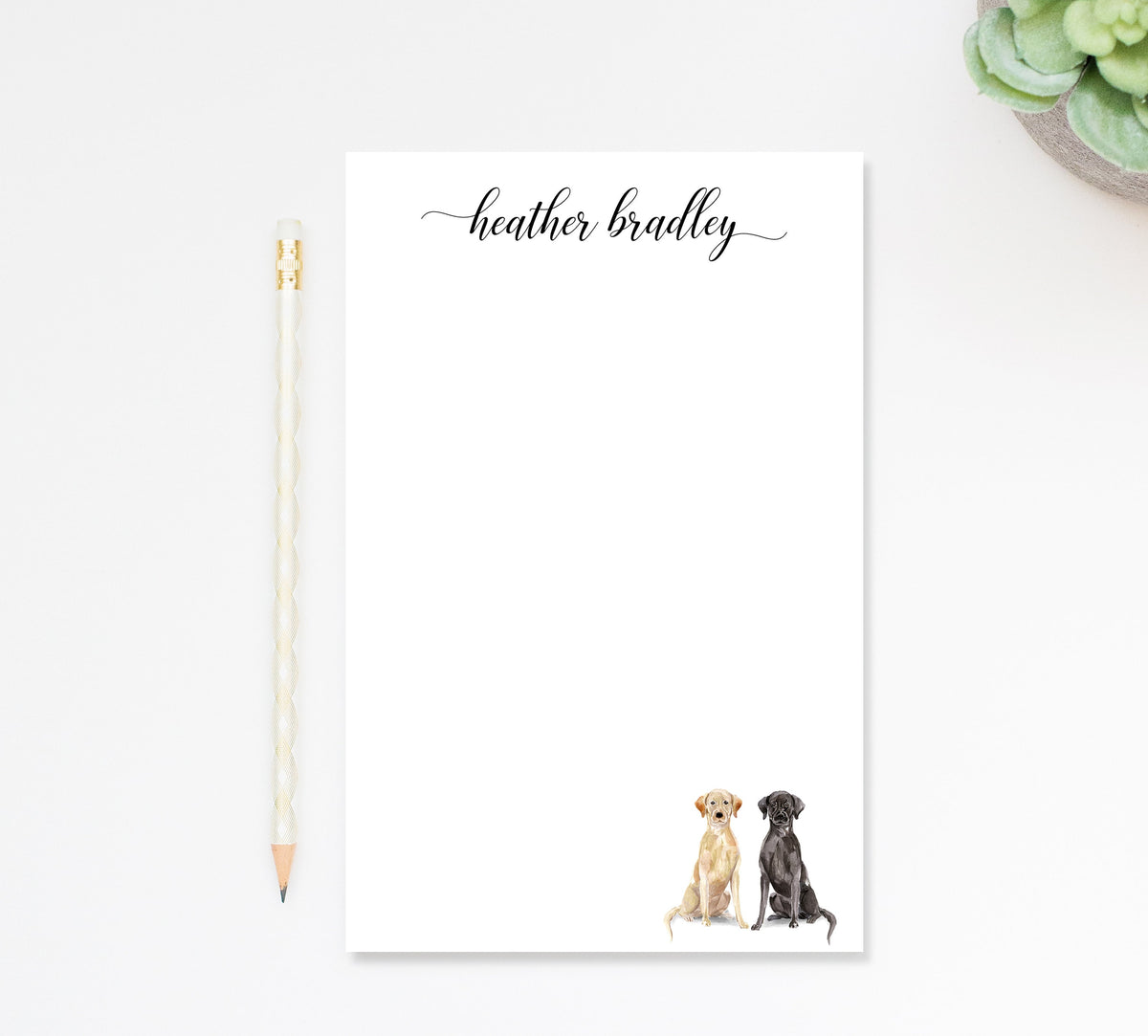 Personalized 2 Dog Notepad Stationery, Notepad with Two Dog Notes, Custom Notepad Gift, Paper Gift, Dog Lover Gift For, Personalized Notepad