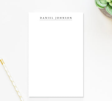 Modern Personalized Notepad, Personalized Notepad Gift for Writers, Minimal and Elegant Notepad, Customized Notepad Stationery Under 25