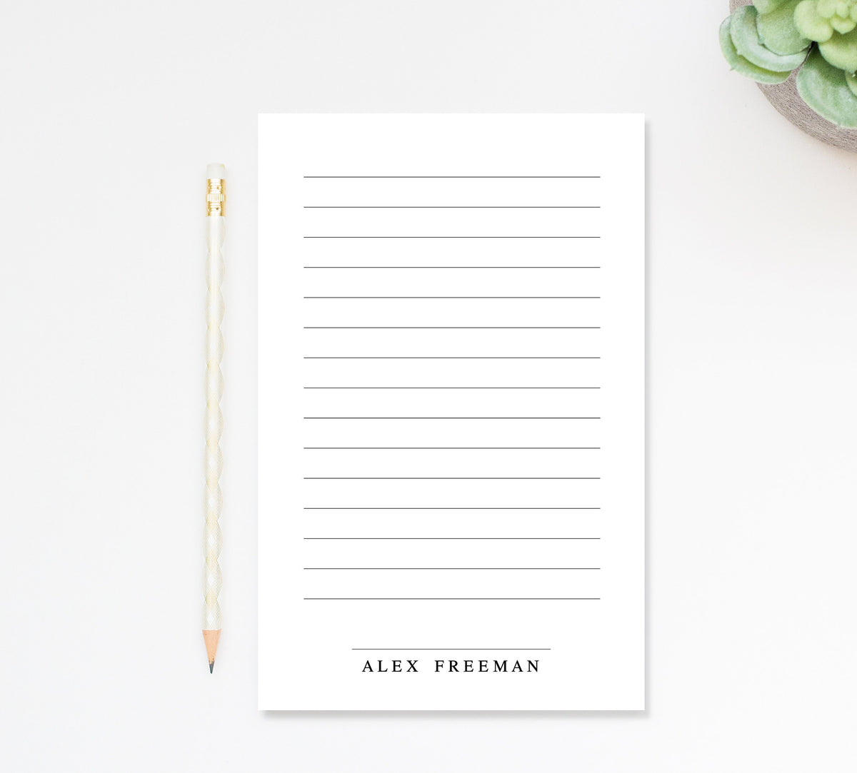 Personalized Notepad For Business, Simple Note Pad To Do List, Customized Jotter with Phone Number & Email Address, Personalized Stationery