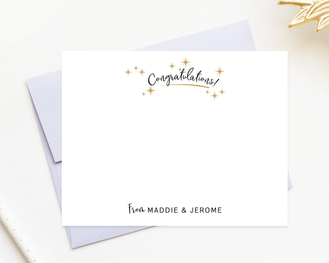 Personalized Stationary, Congratulations Notecards Set, Custom Notecards Set with Envelopes, Realtor Congratulations Thank You Cards