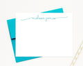 Stretched Scripted Personalized Stationery Note Cards, Flat Cards with Envelopes, Personalized Stationary