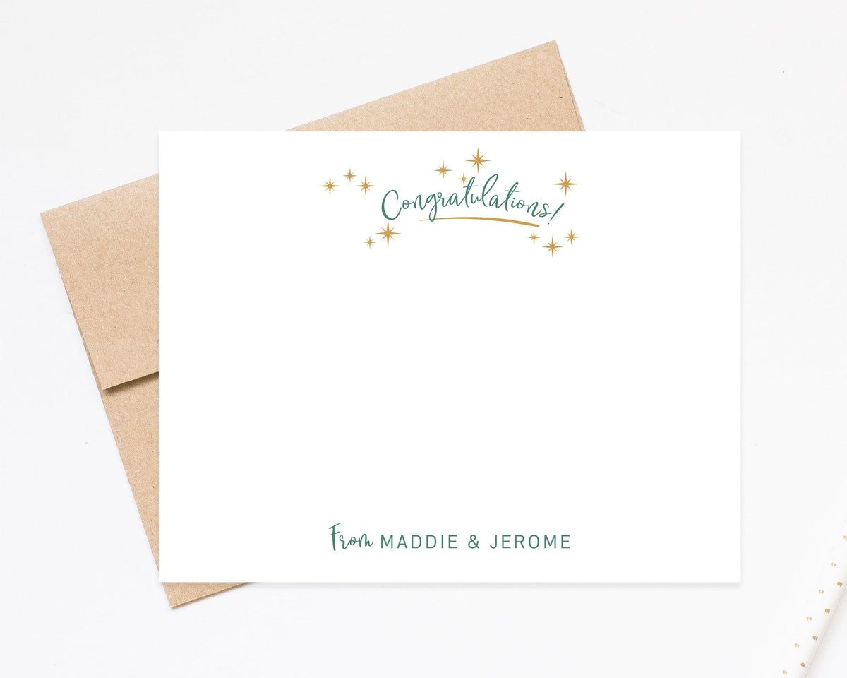 Personalized Stationary, Congratulations Notecards Set, Custom Notecards Set with Envelopes, Realtor Congratulations Thank You Cards