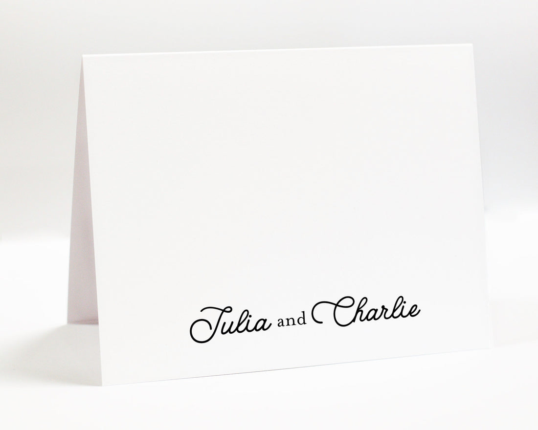 Personalized Folded Card for Couple, Greeting Cards for Him and Her, Personalized Thank You Letter from New Couple, Custom Stationary Gift