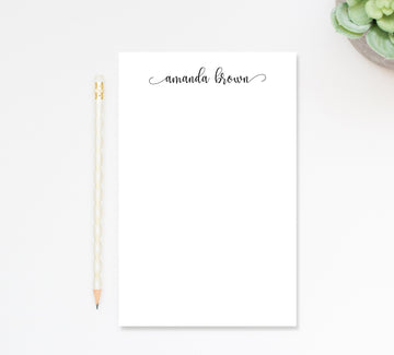 Personalized Custom Script Notepad with Envelopes, Personalized Stationery For To Do Lists, Custom Pad for Notes, Personalized Gifts for Her