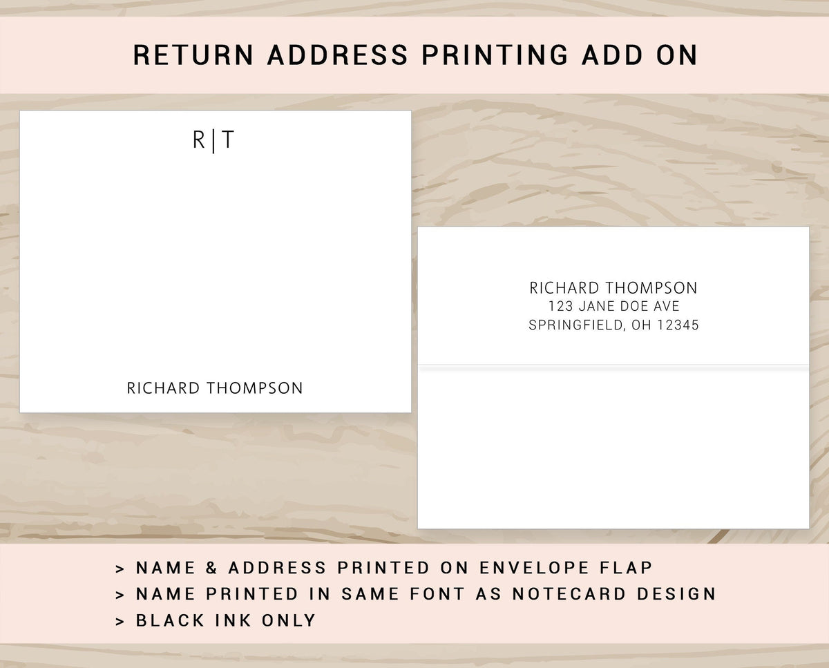 Monogrammed Stationery, Doctor gift, Medical Stationery, Everyday stationery, Monogram thank you, Modern Personalized Stationery Cards Set