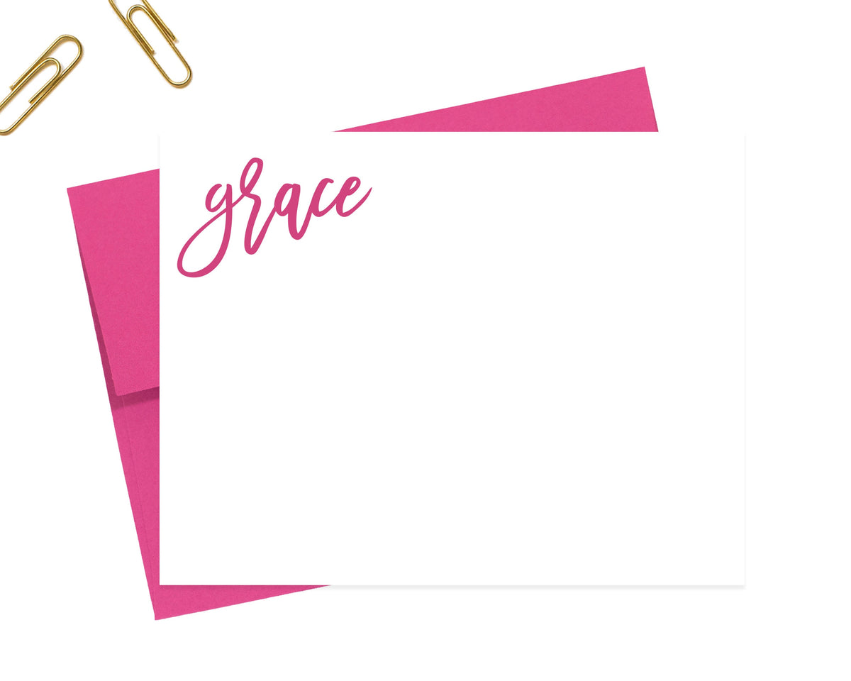 Personalize Notecard, Modern Personalized Stationery Cards set, Flat Notecards, Personalized Wedding Stationary Gift Set Flat Cards Envelope