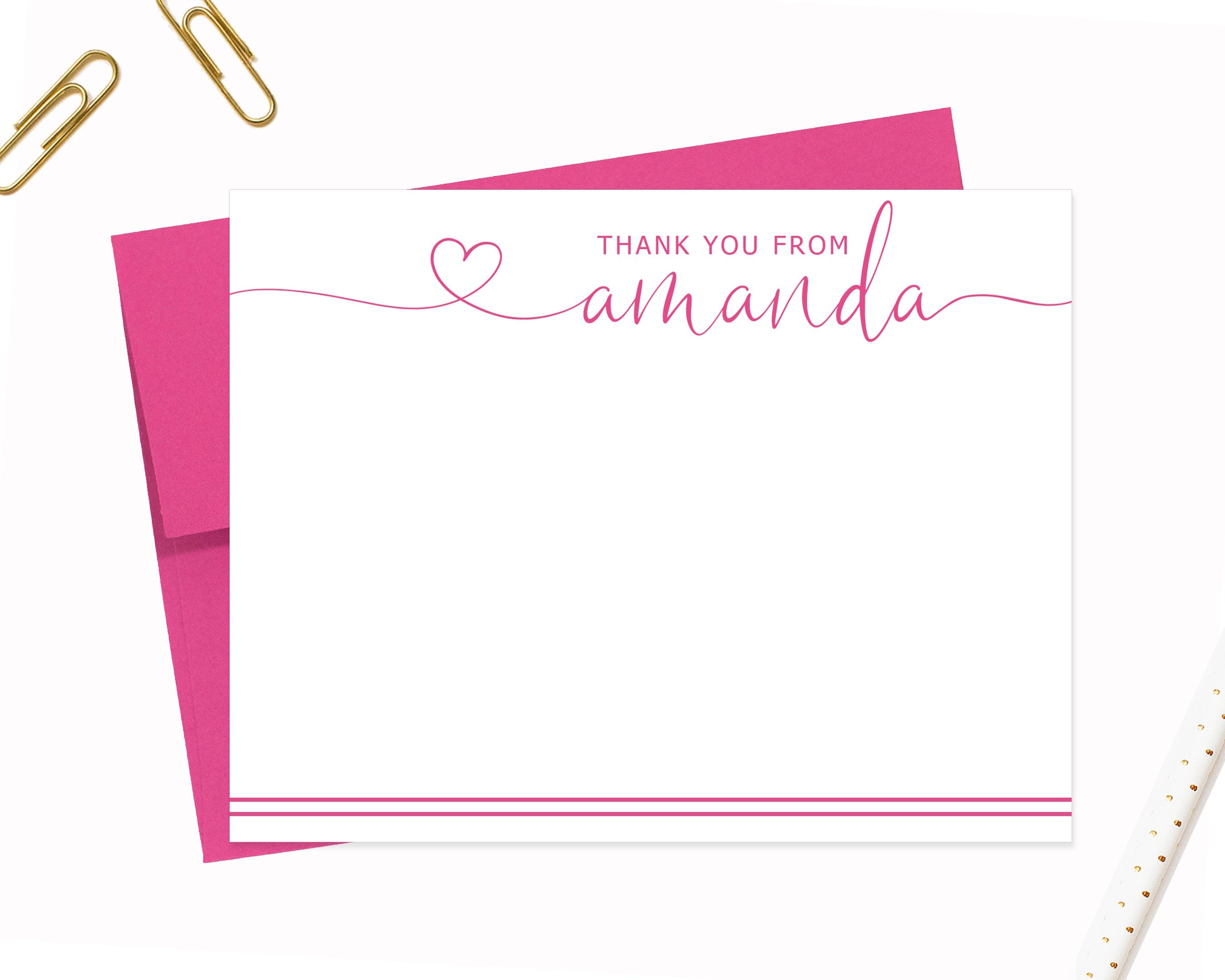 Personalized Stationary Card, Stationery for Business, Personal Gift Set, Custom Stationery Notecards, Thank You Personalized Stationery