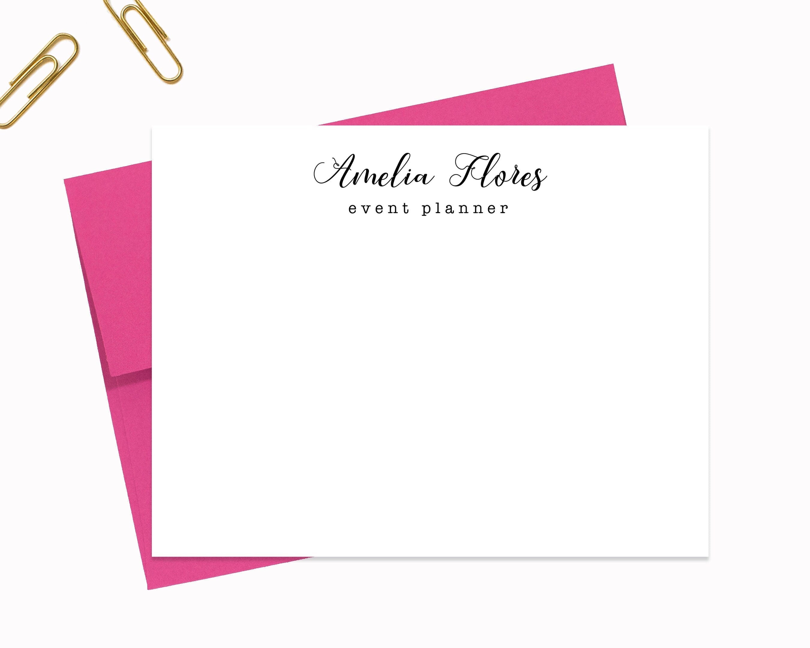 Personalized Business Stationery Set, Custom Stationary for Business, Thank you Notecards, Small Business Note Cards, Event Planner Cards