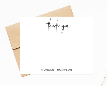 Personalized Stationary, Simple Thank You Card For Wedding, Modern Greetings Note Card for Event, Thank you Stationery Cards with Envelopes