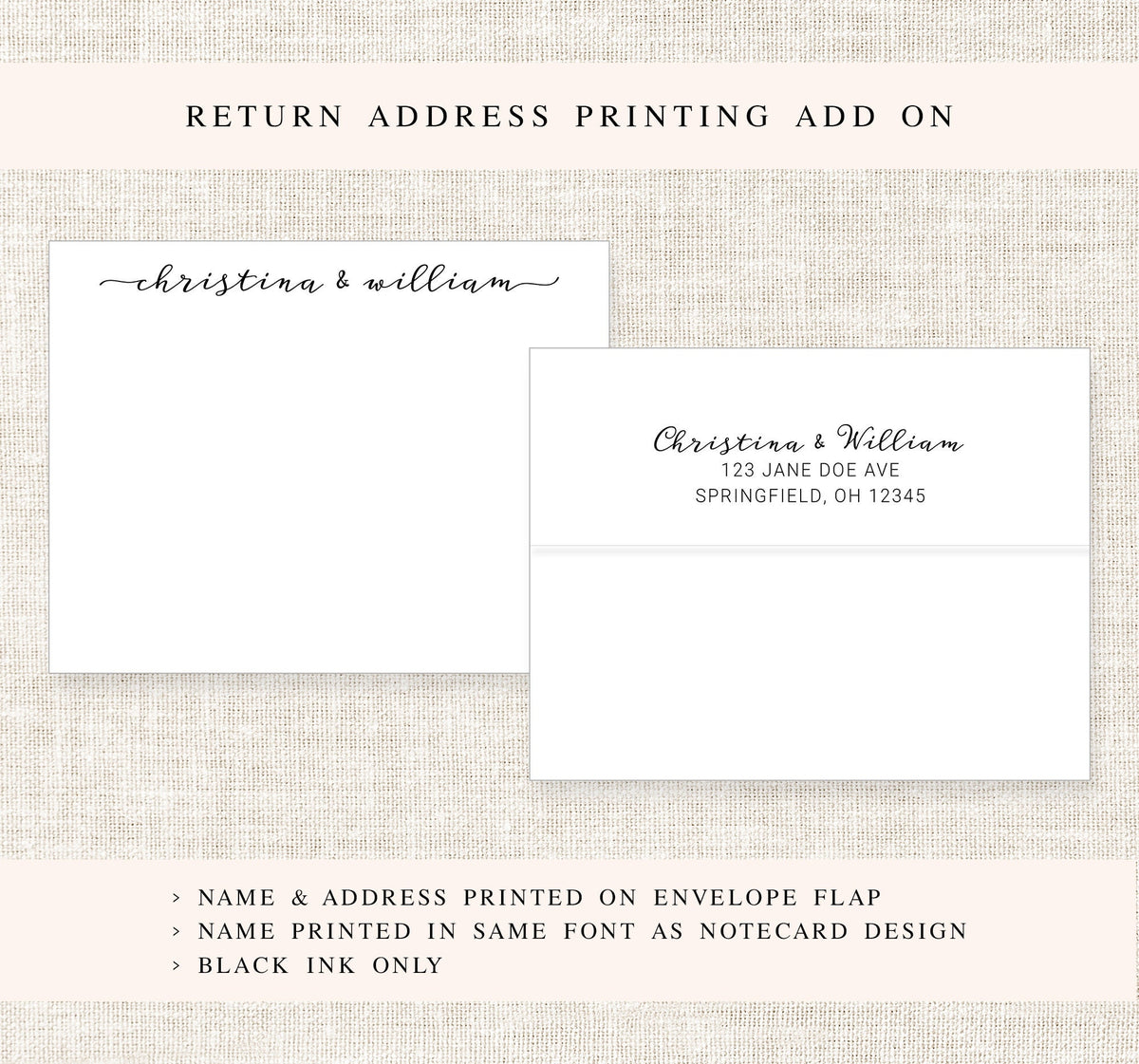 Personalized Script Custom Stationery Cards set, Notecard Gift for Couples, Notecards for Bride and Groom, Stationary Personalized Couple