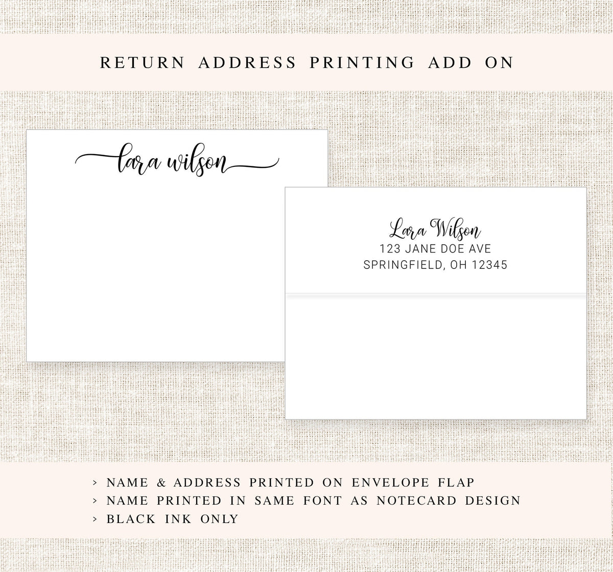 Personalized Stationary, Womens Stationery Set, Modern Script Stationery Note Card, Personalized Hostess Gift, Birthday Gift For Her