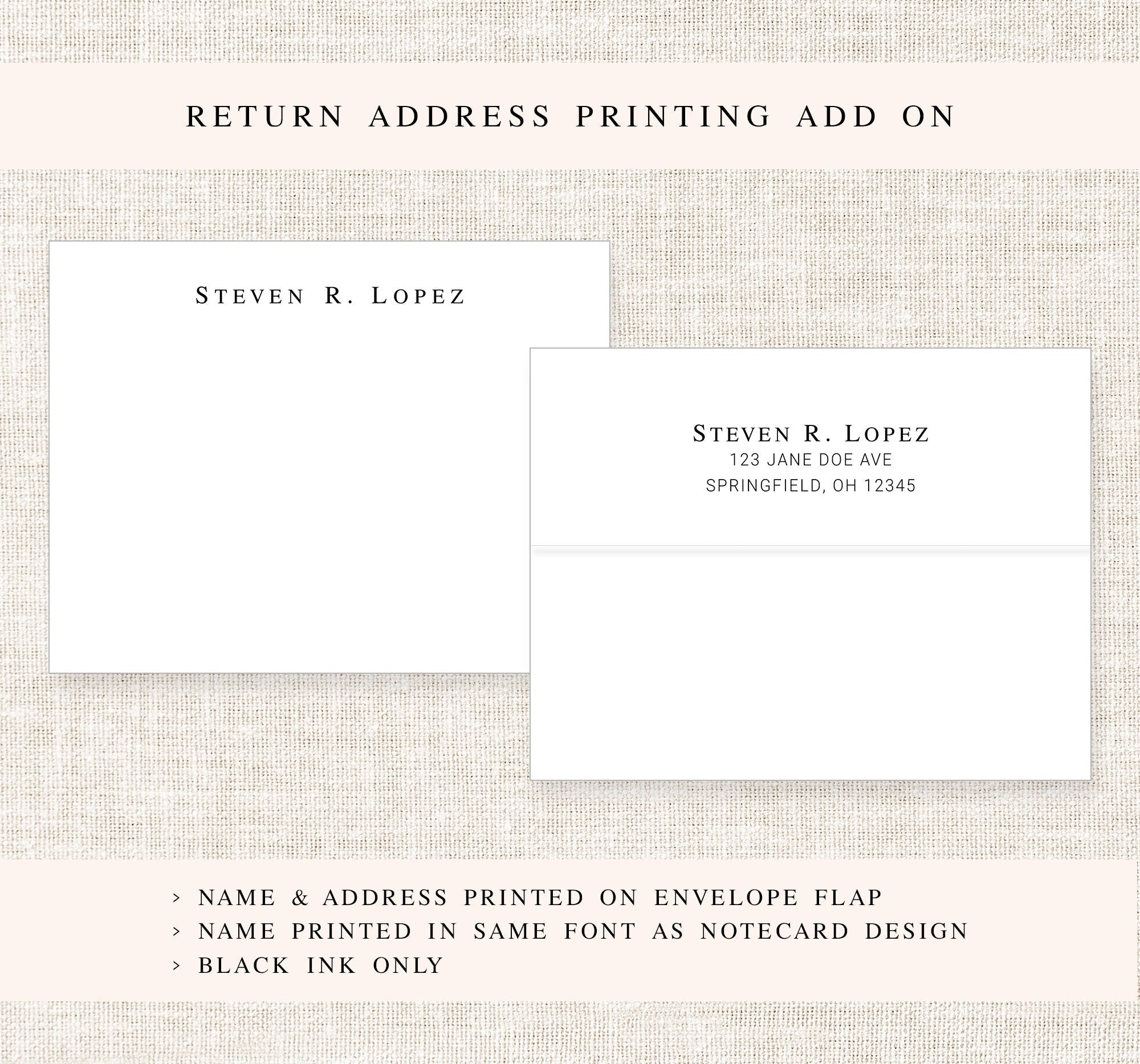 Personalized Minimal Stationary Note Card for Him Her, Simple Notecard, Business Stationery with Name, Custom Greeting Card Stationery Gift