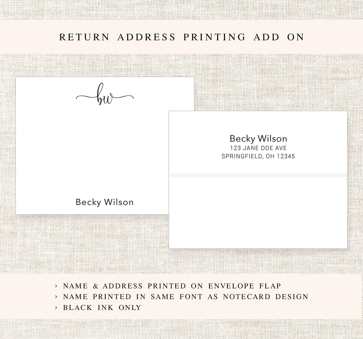 Personalized Monogram Stationary, Stationery Gift with Initials for Women Note Cards, Monogram Script Stationery for Letter Writing