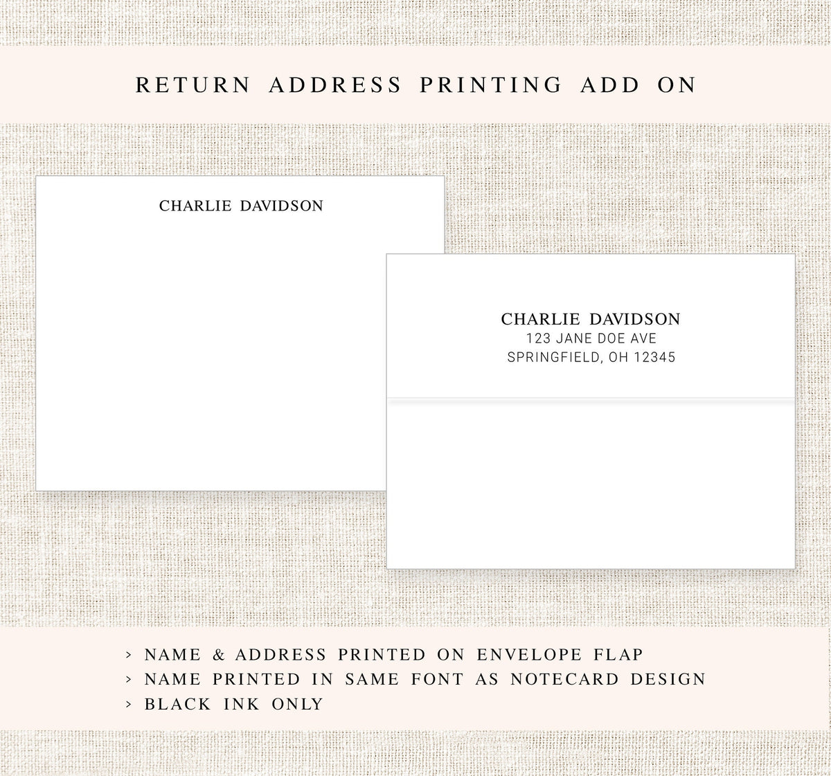 Correspondence cards, Business note cards, Simple Stationery for Men, Personalize Stationary with envelopes, Notecards personalized