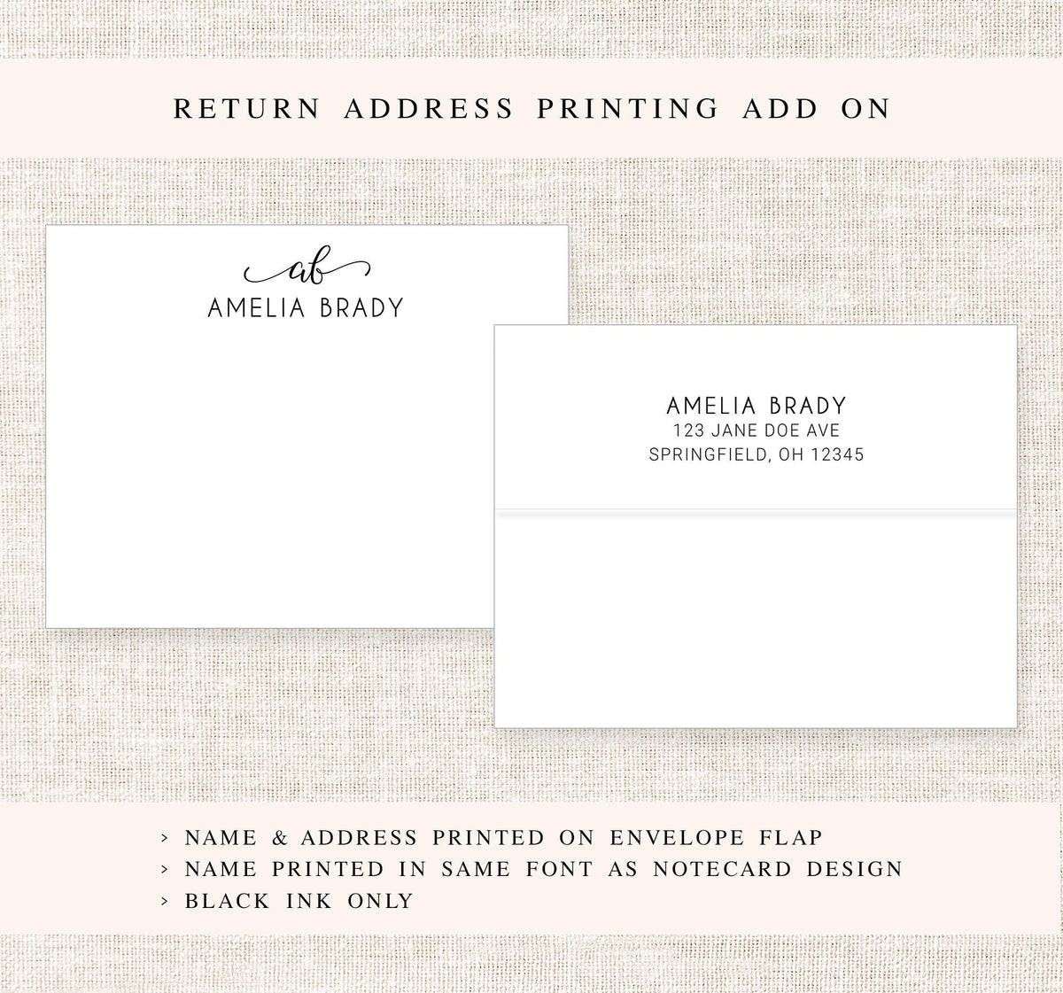 Personalized Stationery Cards and Envelopes, Monogram Stationary For Women, Monogram Gift Set, Custom 2 Letter Monogram Note Cards