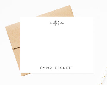 Personalized Stationary for Her, A Note From Personalized Stationary, Teacher Stationery, Simple Stationery, Custom Gift for Teacher