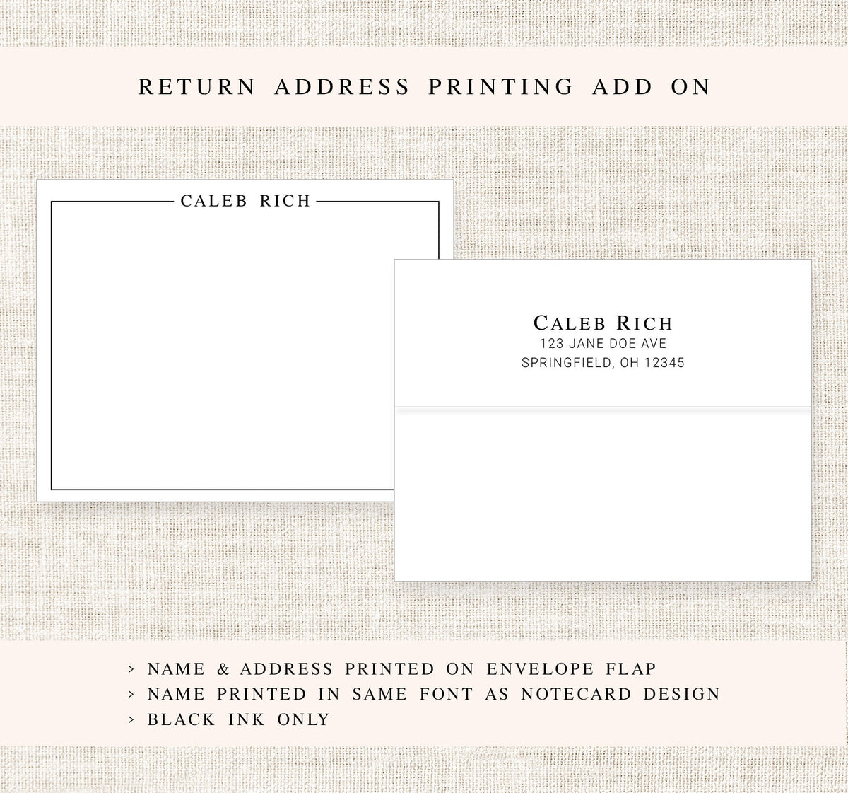 Personalized Stationary Notecards with Border, Graduation Thank you Notes for Him, Bordered Modern Stationary For Him, Thank you Flat Cards