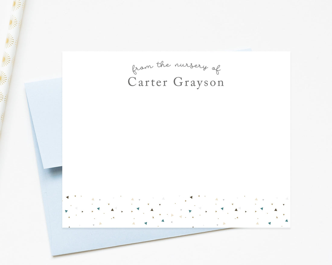 Personalized Baby Shower Stationery With Stork, Baby Invitation Notecards With Stork, Cute Baby Stationary, Thank You Custom Stationary