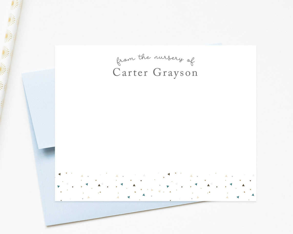Personalized Baby Shower Stationery With Stork, Baby Invitation Notecards With Stork, Cute Baby Stationary, Thank You Custom Stationary
