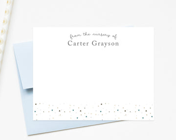 Personalized Baby Shower Stationery With Stork, Baby Invitation Notecards With Stork, Cute Baby Stationary, Thank You Custom Stationary