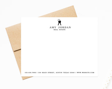 Personalized Real Estate Business Stationery, Personalized Notecards for Business, Real Estate Stationery Card Set, Real Estate Notecards