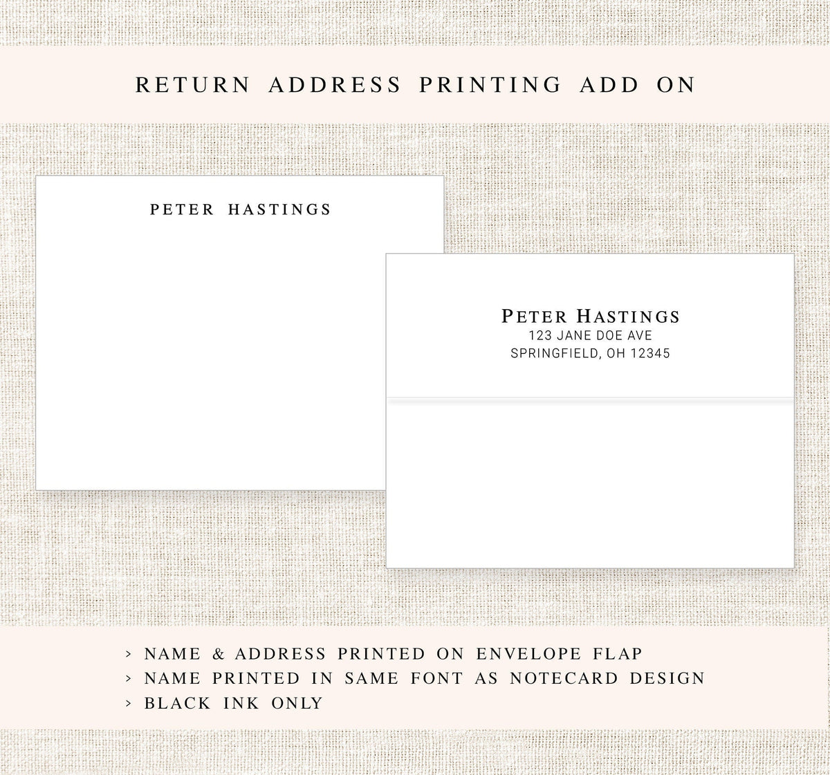 Personalized Simple Stationary for Him for Her, Customized Cards for Business Notes Gift Idea and Envelopes Custom Stationery Set for Men