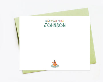 Personalized Camp Stationery For Kids, Summer Camp Stationary Set, Summer Note, Personalized Notes Stationary, Outdoors Stationery Cards,