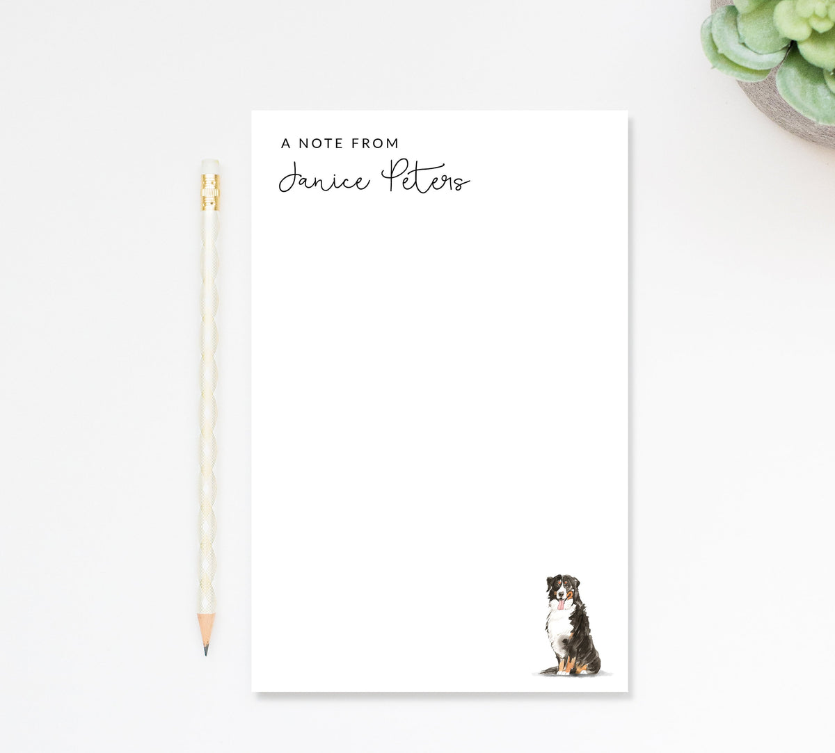 Personalized Dog Animal Notepad Stationery, A Note From Notepad with Dog, To Do List Notepad, Cute Paper Gift for Dog Lovers,