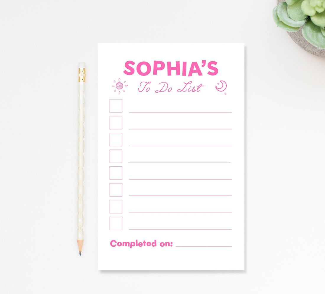 Personalized Stationary Notepad for Kids, Children's to-do list notepad gift, Custom Simple Kids Stationery Notepad Stationery Under 25