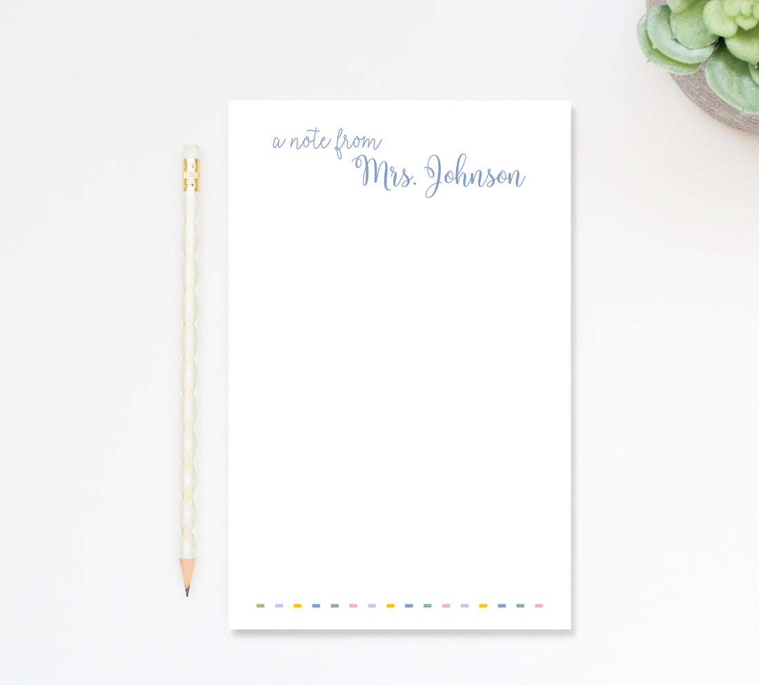 Personalized Stationary Gifts For Teacher Appreciation, End Of Year Gift Notepad Gift for Principal, Custom Back To School Paper For Notes