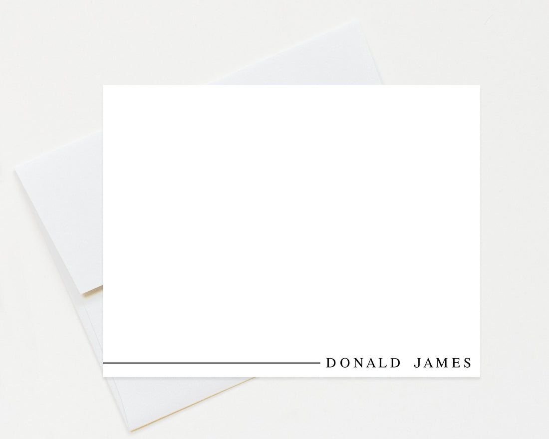 Simple Modern Stationary, Minimal Stationery Notecard for Him or Her, Personal Stationary Gift Set, Business Notecard, Correspondence Card