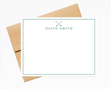 Golf Personalized Stationery For Men, Stationary Note Cards Set, Personalized Stationary for Husband, Gifts under 25