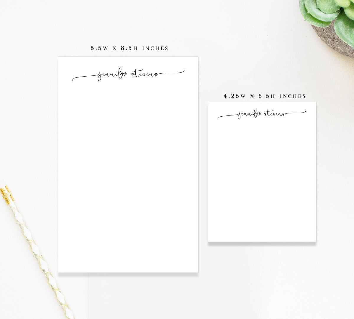 Personalized Script Mini Notepad with Text for Do List, Teacher Gift for Family Memo Pad for Groceries, Custom Hostess Gift for Her